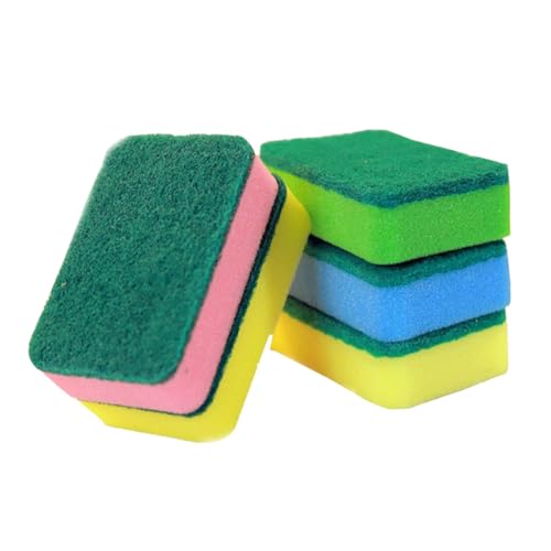 FOMIYES 5 Stück Teiliges Küchenschwamm Emery oberfläche Langlebige Scheuerpads für Geschirr Spüle Herd und Oberflächen Kratzfrei für Effektive Reinigung in Küche und Haushalt von FOMIYES