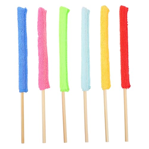 FOMIYES 6 Stück Teiliges Glasreinigungsset mit Mikrofaser Stäbchen Praktische Reinigungsstäbchen für Flaschen Gläser und Enge Stellen Ergonomisch Wiederverwendbar Platzsparend von FOMIYES