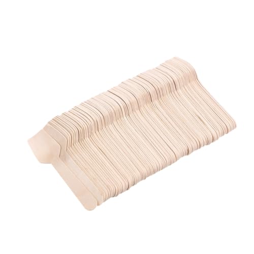 FOMIYES 80 Stück Einweg-holzlöffel Quadratisches Ende Umweltfreundlich Stabile Natürliche Holzdessertlöffel für Eis Joghurt Partys Ausflüge Hochzeiten und Bastelprojekte von FOMIYES