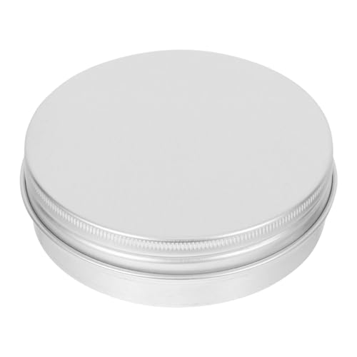 FOMIYES Aluminium-probenbox Mit Gewinde Reiseflaschen Runde 100-ml-box Mit Mini-glasdeckeln Zur Kosmetikaufbewahrung Auslaufsichere Glasdeckel von FOMIYES