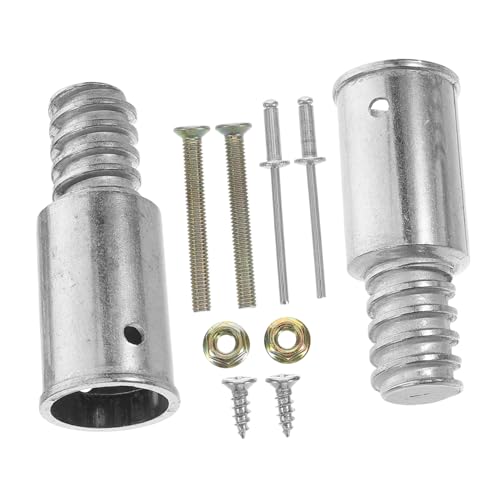 FOMIYES Aluminiumlegierung Gewindeverbindung Reparaturset Gewindespitzen Metall Erweiterungsstangen Ersatzadapter Langlebig Leicht für Besenstiele Gartengeräte von FOMIYES