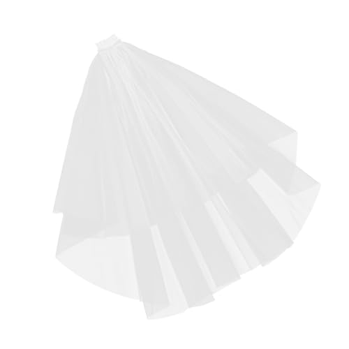 FOMIYES Brautschleier Kurz Zweilagig mit Metallkamm für Hochzeit Braut Haarschmuck Beige Leicht Atmungsaktiv für Junggesellinnenabschied und Brautkleid Vintage Modern FOMIYES Brautschleier Kurz Zweilagig mit Metallkamm für Hochzeit Braut Haarschmuck Beige Leicht Atmungsaktiv für Junggesellinnenabschied und Brautkleid Vintage Modern von FOMIYES