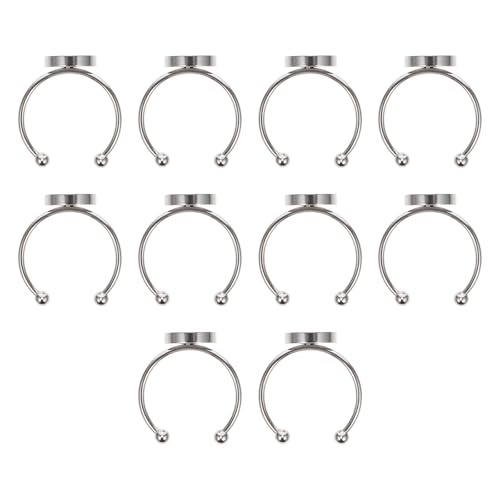 10stücke Teiliges Edelstahl Ringbasen Finger-ringe Halter Tray Schmuckbasis Für Diy Ringe Verstellbare Robuste Ringfassung Für Individuelle Schmuckgestaltung 10stücke Teiliges Edelstahl Ringbasen Finger-ringe Halter Tray Schmuckbasis Für Diy Ringe Verstellbare Robuste Ringfassung Für Individuelle Schmuckgestaltung von FOMIYES
