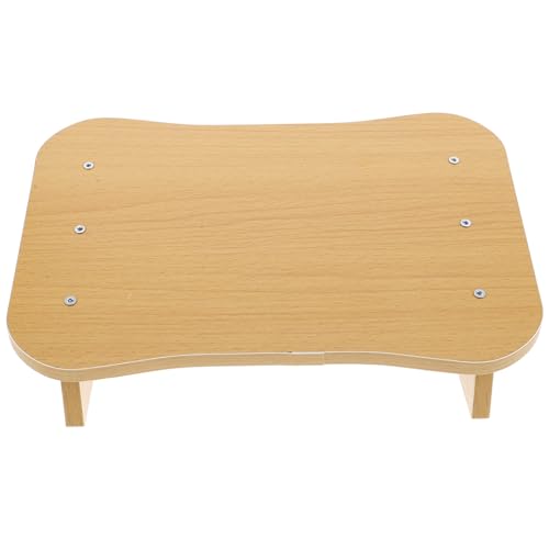 FOMIYES Fußbank Tritthocker fürs Bett unter dem Toiletten-Tritthocker Fußstütze unter dem Schreibtisch Tragbarer Fußhocker Hocker für Toilettenfüße Schreibtisch-Fußhocker Holz Beige von FOMIYES