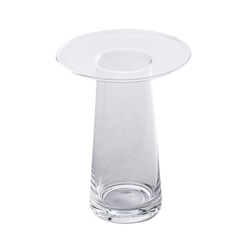 FOMIYES Glas Trompete Vase Große Mund Vase Hydrokultur Container Dekorative Desktop Kunst Dekor für Büro Küche Wohnzimmer Anordnung von FOMIYES