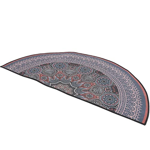 FOMIYES Halbrunde Fußmatte Bohemian Mandala Teppiche Halbkreis Badezimmer Bodenteppich Eingang Willkommen Fußmatte Outdoor Teppich 40x80cm von FOMIYES