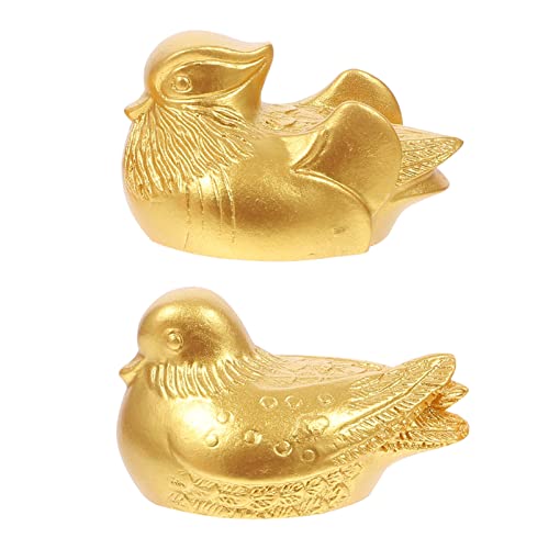 FOMIYES Dekorative Mandarin-Enten-Figur, Mandarinente Figur, Feng Shui Mandarinenenten Für Romantik Liebe Hochzeitsdekorationen 1 Paar von FOMIYES