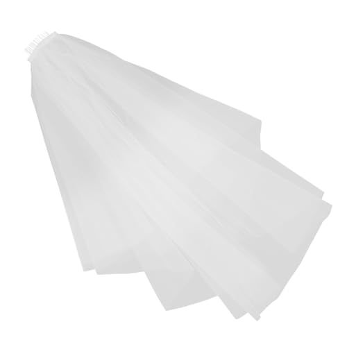 FOMIYES Kurzer Brautschleier Weiß mit Spitze Doppellagig mit Kamm Elegantes Leichtes Hochzeits-haaraccessoire für Fotoshootings und Vielseitige Brautfrisuren FOMIYES Kurzer Brautschleier Weiß mit Spitze Doppellagig mit Kamm Elegantes Leichtes Hochzeits-haaraccessoire für Fotoshootings und Vielseitige Brautfrisuren von FOMIYES