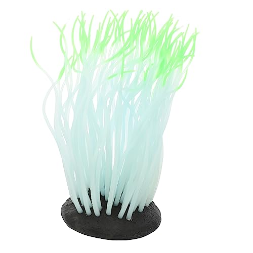 FOMIYES Lebensechtes Aquarium-Ornament Große Grüne Seeanemone Aus Silikon für Die Dekoration Von Aquarien Leuchtende Unterwasser-seeanemonen-skulptur von FOMIYES
