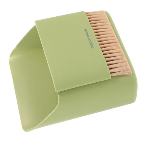 FOMIYES Mini Kehrschaufel Set Handbesen mit Kehrblech für Tisch Büro Auto und Zuhause für Gründliche Kleinen Ecken Grün Leicht und Langlebig von FOMIYES