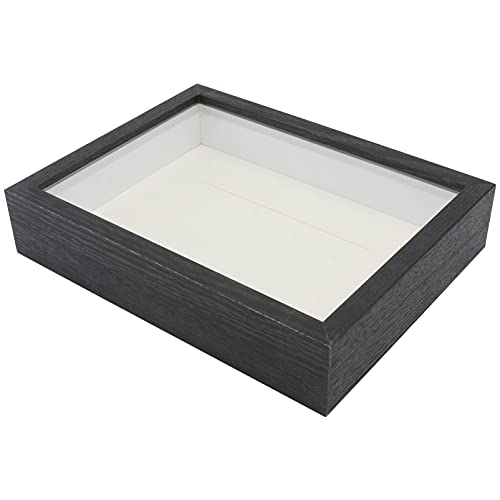 FOMIYES Schwarz Schatten Box Rahmen Glas Bild Rahmen 3D Schwimm Rahmen Display Halter Steht Quadratischen Display Stand Getrocknete Blume Rahmen von FOMIYES