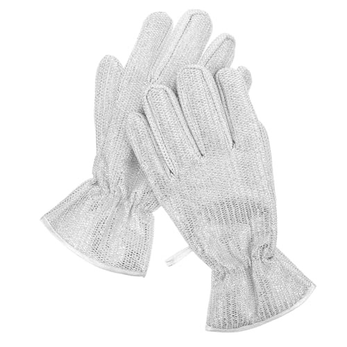 FOMIYES Spülhandschuhe aus Langlebigem Gummi und Silberfaser Hitzebeständig Ölresistent Rutschfest Mittlere Reinigungshandschuhe für Küche und Haushalt von FOMIYES
