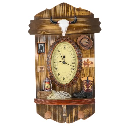 FOMIYES Vintage Wanduhr 3D Retro Rustikale Land Dekorative Luxus Wanduhr Hängende Wanduhr Dekor Für Haus Erwärmung Geschenk von FOMIYES