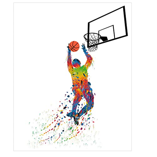 FOMIYES Wandtattoo Name Basketball-Wandkunst- -Abstrakter Basketball- -Kunstdruck-Basketball-Thema-Pvc-Wandkunst- - -Abstrakter Basketball-Kunstdruck Für Basketball Geschenke von FOMIYES