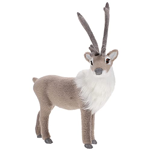 FOMIYES 1pc Simulation Elch Dekoration Xmas Tier Dekor Furret Plüsch Dekoration für Home Weihnachten Hirsch Figur Indoor Decor Party Decor Versorgung Kunststoff Faux Dekorative Artikel Auto von FOMIYES