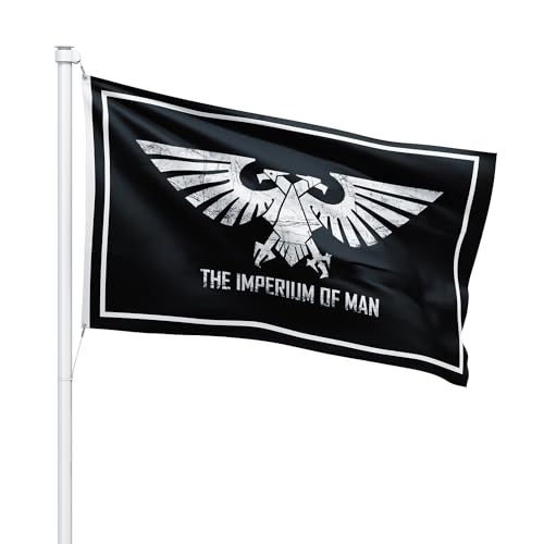 Imperium of Man Warhammer Galactic Empire Adler Flagge, Premium-Banner für Innen- und Außendekoration, 90 x 150 cm Imperium of Man Warhammer Galactic Empire Adler Flagge, Premium-Banner für Innen- und Außendekoration, 90 x 150 cm von FOMSTOREG