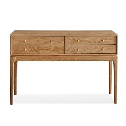 FOMWWVYS Konsolentisch, 47,24" Bauernhaus-Konsolentisch mit 4 Schubladen, Retro-Eingangstisch Flurtisch(Natural) von FOMWWVYS