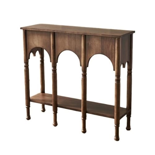FOMWWVYS Konsolentisch, Mid Century Modern Konsolentisch 39 Zoll, Eingangs- und Wohnzimmer-Akzenttisch Flurtisch(Brown) von FOMWWVYS