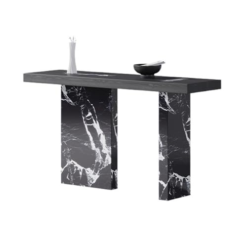 FOMWWVYS Konsolentisch, Moderner schmaler Konsolentisch aus Holz for Eingangsbereich, Flur und Wohnzimmer Flurtisch(Black,L) von FOMWWVYS