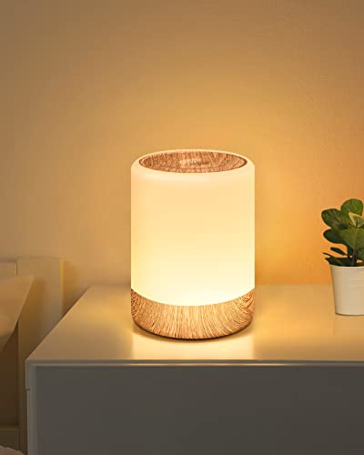 FOMYHEARD Lampe de Chevet de Table Tactile Dimmable, Avec 256 Couleurs RVB Changement de Couleur Chaud LED Veilleuse Enfant, 2200mAh USB Rechargeable à Piles Fonction Mémoire Pour Chambre Salon von FOMYHEARD