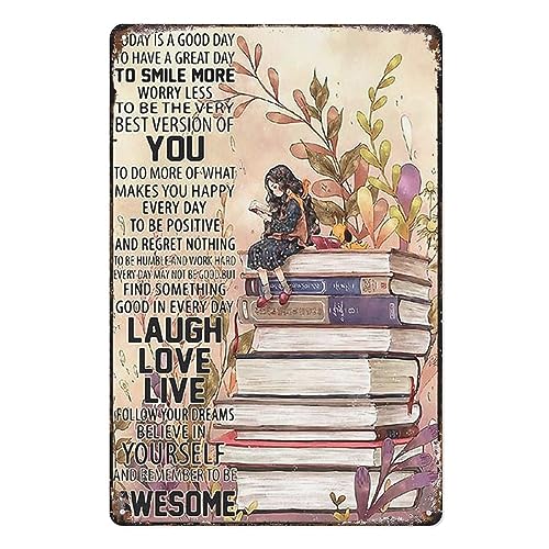 Blechschild, Vintage-Stil, Aufschrift "Little Girl Today Is Good Day To Have A Great Day", Poster für Zuhause, Männerhöhle, Küche, Bar, Kaffee, Geschenk für Frauen, Männer, Freunde, 20 x 30 cm Blechschild, Vintage-Stil, Aufschrift "Little Girl Today Is Good Day To Have A Great Day", Poster für Zuhause, Männerhöhle, Küche, Bar, Kaffee, Geschenk für Frauen, Männer, Freunde, 20 x 30 cm von FONALO