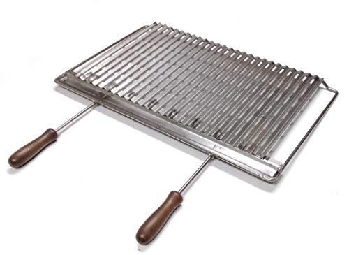 FONDERIA BONGIOVANNI Grillrost aus Stahl AISI 304, Grillrost aus Edelstahl 18/10 für Grill mit Ölgewinnung (67 x 40 cm) von FONDERIA BONGIOVANNI