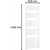 Fondital - Aluminium-Handtuch-Heizkörper Cool Mittelanschluss 1488x628mm Weiß Bad-Heizkörper von FONDITAL