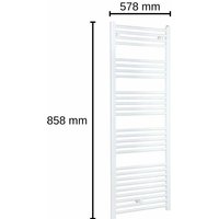 Fondital - Aluminium-Handtuch-Heizkörper Cool Mittelanschluss 858x578mm Weiß Bad-Heizkörper von FONDITAL