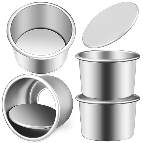 FONDOTIN 1 Satz Kuchenform Runde Backformen Backen Chiffon Cake Pan Kuchen Backen Backform Für Kuchen Nicht -stick Gedämpfte Puddingform Kleine Backformen Aluminiumlegierung Silber 4 Stück FONDOTIN 1 Satz Kuchenform Runde Backformen Backen Chiffon Cake Pan Kuchen Backen Backform Für Kuchen Nicht -stick Gedämpfte Puddingform Kleine Backformen Aluminiumlegierung Silber 4 Stück von FONDOTIN