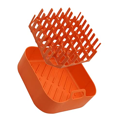 FONDOTIN 1 Satz Silikon Bacon Halter für Heißluftfritteuse Multifunktionale Backform Hitzebeständig Wiederverwendbar für Mikrowelle Ofen und Grill für Speckzubereitung FONDOTIN 1 Satz Silikon Bacon Halter für Heißluftfritteuse Multifunktionale Backform Hitzebeständig Wiederverwendbar für Mikrowelle Ofen und Grill für Speckzubereitung von FONDOTIN
