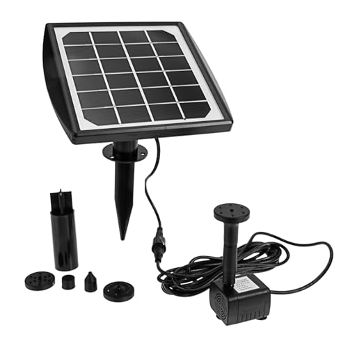 FONDOTIN 1 Satz Solarbrunnen Solar- Kleine Springbrunnenpumpe Brunnen Im Freien Gartenbrunnenpumpe Pool-solarpumpe Solare Wasserpumpe Solar Teichbrunnen Gartenteich Dekoration Abs Black von FONDOTIN