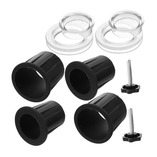 FONDOTIN 1 Satz Umbrella Hole Plug Schwarze Tischschirmlöcher mit Schrauben Hitzebeständig und Langlebig für Garten und Terrassentische Verhindert Wackeln und Kratzer von FONDOTIN