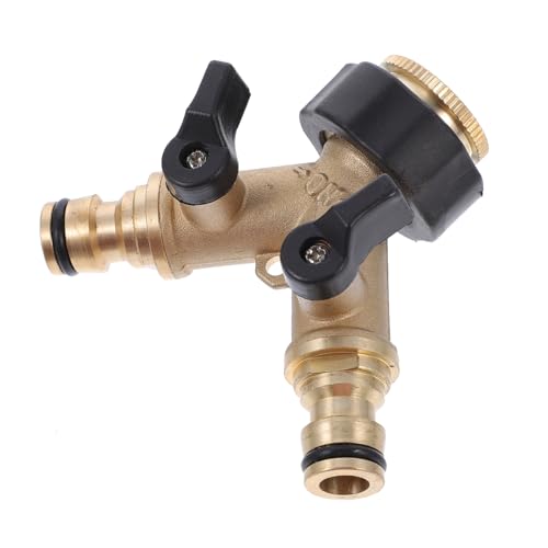 FONDOTIN 1 Stück Waschmaschinen Wasserhahn Adapter mit Ventilen Wasserverteiler für Sichere und Dichte Verbindung Robustem Kupfer für Waschmaschine und Gartenschlauch FONDOTIN 1 Stück Waschmaschinen Wasserhahn Adapter mit Ventilen Wasserverteiler für Sichere und Dichte Verbindung Robustem Kupfer für Waschmaschine und Gartenschlauch von FONDOTIN