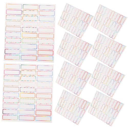 FONDOTIN 10 Blatt Bunte Wasserfeste Namensetiketten zum Beschriften Selbstklebende Mehrzweck Aufkleber mit Sticker für Ordner Becher Kleidung und Klassifizierung FONDOTIN 10 Blatt Bunte Wasserfeste Namensetiketten zum Beschriften Selbstklebende Mehrzweck Aufkleber mit Sticker für Ordner Becher Kleidung und Klassifizierung von FONDOTIN