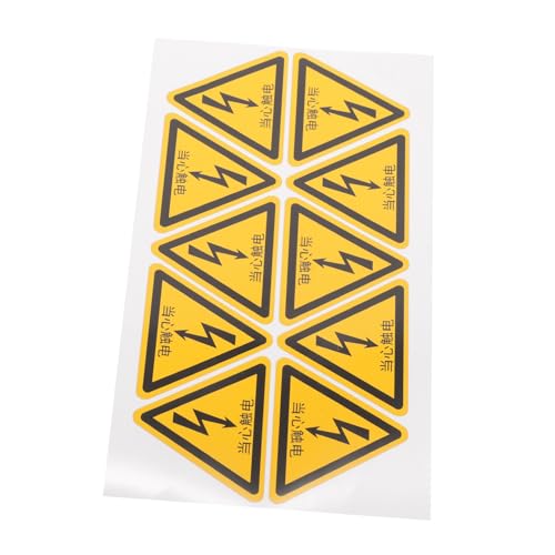 FONDOTIN 10 Stk Vorsicht Selbstklebendes Warnschild Elektrischer Schlag Wasserfeste Dreieckige Aufkleber Leuchtend Robust für Werkstatt Büro Schule Sicherheitskennzeichnung FONDOTIN 10 Stk Vorsicht Selbstklebendes Warnschild Elektrischer Schlag Wasserfeste Dreieckige Aufkleber Leuchtend Robust für Werkstatt Büro Schule Sicherheitskennzeichnung von FONDOTIN