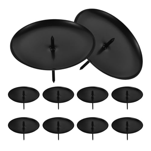 FONDOTIN 10 Stück Kerzenteller-Ornamente Sockel Herzstück Kerzenhalter Kranz Kerzenteller Stumpenkerzenteller selber Machen groß Halloween-Kerzenhalter Kerzenhalter aus Metall Eisen Schwarz FONDOTIN 10 Stück Kerzenteller-Ornamente Sockel Herzstück Kerzenhalter Kranz Kerzenteller Stumpenkerzenteller selber Machen groß Halloween-Kerzenhalter Kerzenhalter aus Metall Eisen Schwarz von FONDOTIN