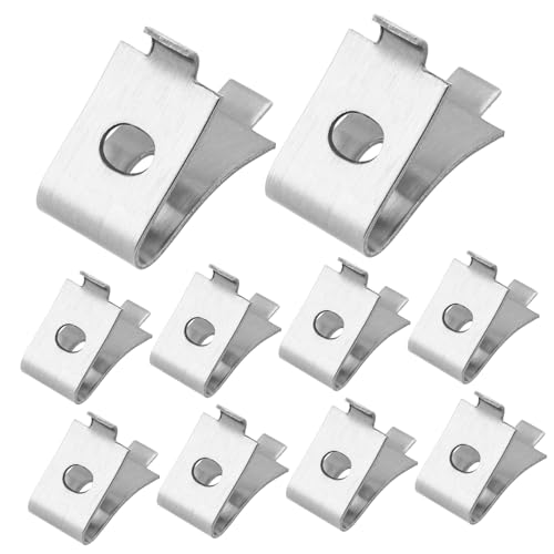 FONDOTIN 10 Stück Teiliges Edelstahl Regalbodenträger Rostfrei Robust Einfach zu Montieren Stabiler Glasshelf Support für Schränke und Aufbewahrungssysteme FONDOTIN 10 Stück Teiliges Edelstahl Regalbodenträger Rostfrei Robust Einfach zu Montieren Stabiler Glasshelf Support für Schränke und Aufbewahrungssysteme von FONDOTIN