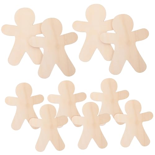 FONDOTIN 10 Stück Teiliges Holz Lebkuchenmann Deko zum Selbstgestalten Glatte Oberfläche Blanke Weihnachtsanhänger für DIY Bastelarbeiten Party und Weihnachtsbaumdeko Naturbelassen FONDOTIN 10 Stück Teiliges Holz Lebkuchenmann Deko zum Selbstgestalten Glatte Oberfläche Blanke Weihnachtsanhänger für DIY Bastelarbeiten Party und Weihnachtsbaumdeko Naturbelassen von FONDOTIN
