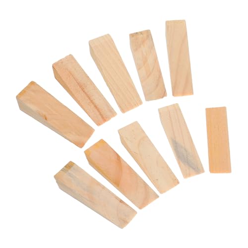 FONDOTIN 10 Stück Teiliges Holzkeile Türstopper Diagonal Rutschfest Robust für Innen Außentüren mit Verbessertem Halt und Einfacher von FONDOTIN