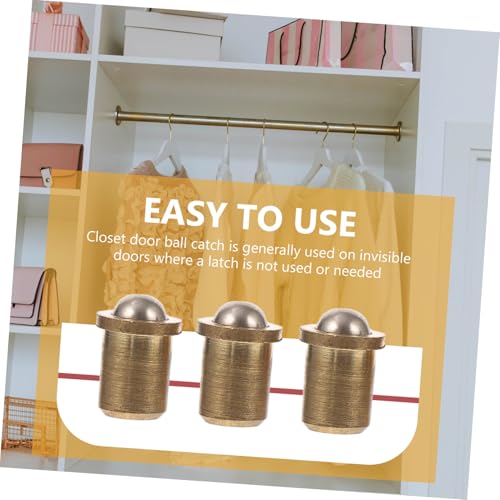 FONDOTIN 10 Stück Teiliges Möbel Kupfer Kugelfang Riegel Türfederverschluss Möbelbeschlag Korrosionsbeständig für Schrank Kleiderschrank Innentür Sicherung FONDOTIN 10 Stück Teiliges Möbel Kupfer Kugelfang Riegel Türfederverschluss Möbelbeschlag Korrosionsbeständig für Schrank Kleiderschrank Innentür Sicherung von FONDOTIN