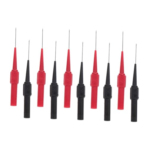 FONDOTIN 10 Stück Teiliges Multimeter Testnadeln Langlebige Prüfsonden mit Roter und Schwarzer Nadel Kompatibel für Präzise Elektrische Messungen Ersatz für Defekte Messspitzen Geeignet von FONDOTIN