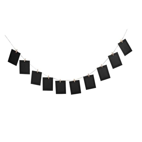 FONDOTIN 10 Stück Teiliges Papier Fotorahmen Schwarz mit Klammern und Schnur DIY Bilderrahmen für Kreative Wanddekoration und Fotopräsentation für Erinnerungsstücke und Besondere Momente FONDOTIN 10 Stück Teiliges Papier Fotorahmen Schwarz mit Klammern und Schnur DIY Bilderrahmen für Kreative Wanddekoration und Fotopräsentation für Erinnerungsstücke und Besondere Momente von FONDOTIN