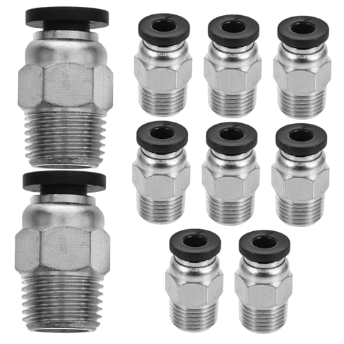 FONDOTIN 10 Stück Teiliges Pneumatisches Steckverbinder aus Ptfe für Drucker Gerade Push In Anschlussstücke Präzise Passform Stabile Verbindung Kompatibel mit Ed Bowden Extruder und Ender von FONDOTIN