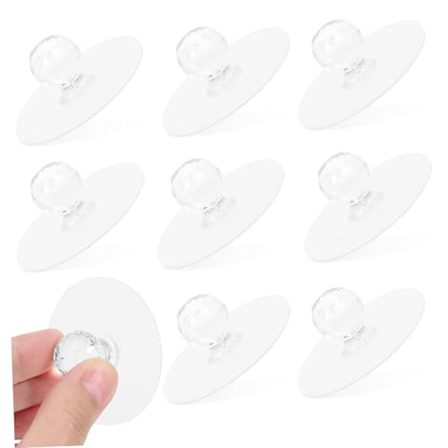 FONDOTIN 10 Stück Teiliges Selbstklebende Transparente Schrankgriffe für Küchenschränke und Rostfreie Multifunktionale Türknöpfe für Glatte Oberflächen Wie Glas Fliesen Wiederverwendbar von FONDOTIN
