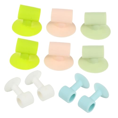 FONDOTIN 10 Stück Teiliges Silikon Türstopper Farbig mit Saugnapf Schallabsorbierend Stoßfest zum Schutz von Türen und Wänden Einfache Anbringung für Haushalt und Türgriffe von FONDOTIN