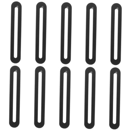 FONDOTIN 10 Stück Teiliges Verstellbare Flachverbinder aus Edelstahl Schwarze Langloch-metallplatten für Möbelreparatur Stabile Eckwinkel zur Verstärkung und Verbindung von Holzflächen von FONDOTIN