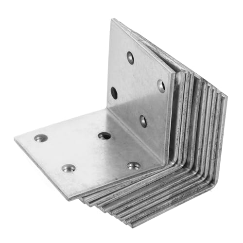 FONDOTIN 10 Stück Teiliges Verzinkte Metallwinkel Schwerlast eckwinkel für Möbel Regal Tisch Stuhl Wandbefestigung Vielseitig Einsetzbar Stabile Verbindung für Möbel Vorhangfassadenmontage von FONDOTIN