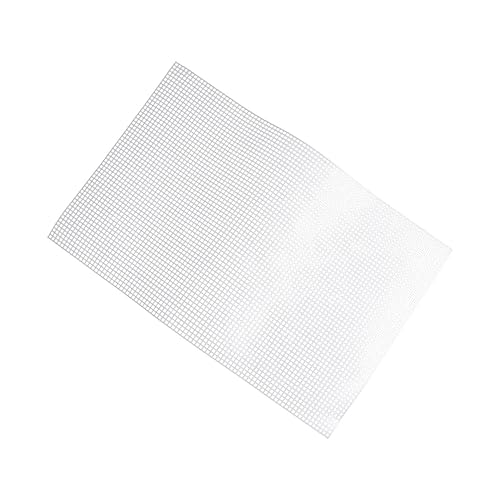 FONDOTIN 10 Stück Teiliges Weißes Kunststoffgitter für Kreuzstich Stabiles DIY Mesh Sheet aus Robustem Kunststoff Vielseitig Einsetzbar für Stickereien Taschen und Bastelprojekte von FONDOTIN