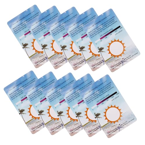 FONDOTIN 10 Stück Uv-test Karte Testen Ab Testkarten Für Uvc Uvc-test Für Haustierbecken Uvc-erkennungskarten Uv-testkarten Lichteffektkarten Uvc-test Auf Sonne Uv-identifikatoren Pvc von FONDOTIN