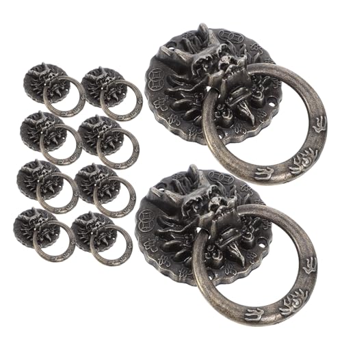 FONDOTIN 10 Stück Vintage Teiliges Schrankgriff mit Dekorativem Retro Drache Design Langlebige Metallgriffe für Schränke Türen Einfach zu Montieren für Möbel und Küchenschränke von FONDOTIN
